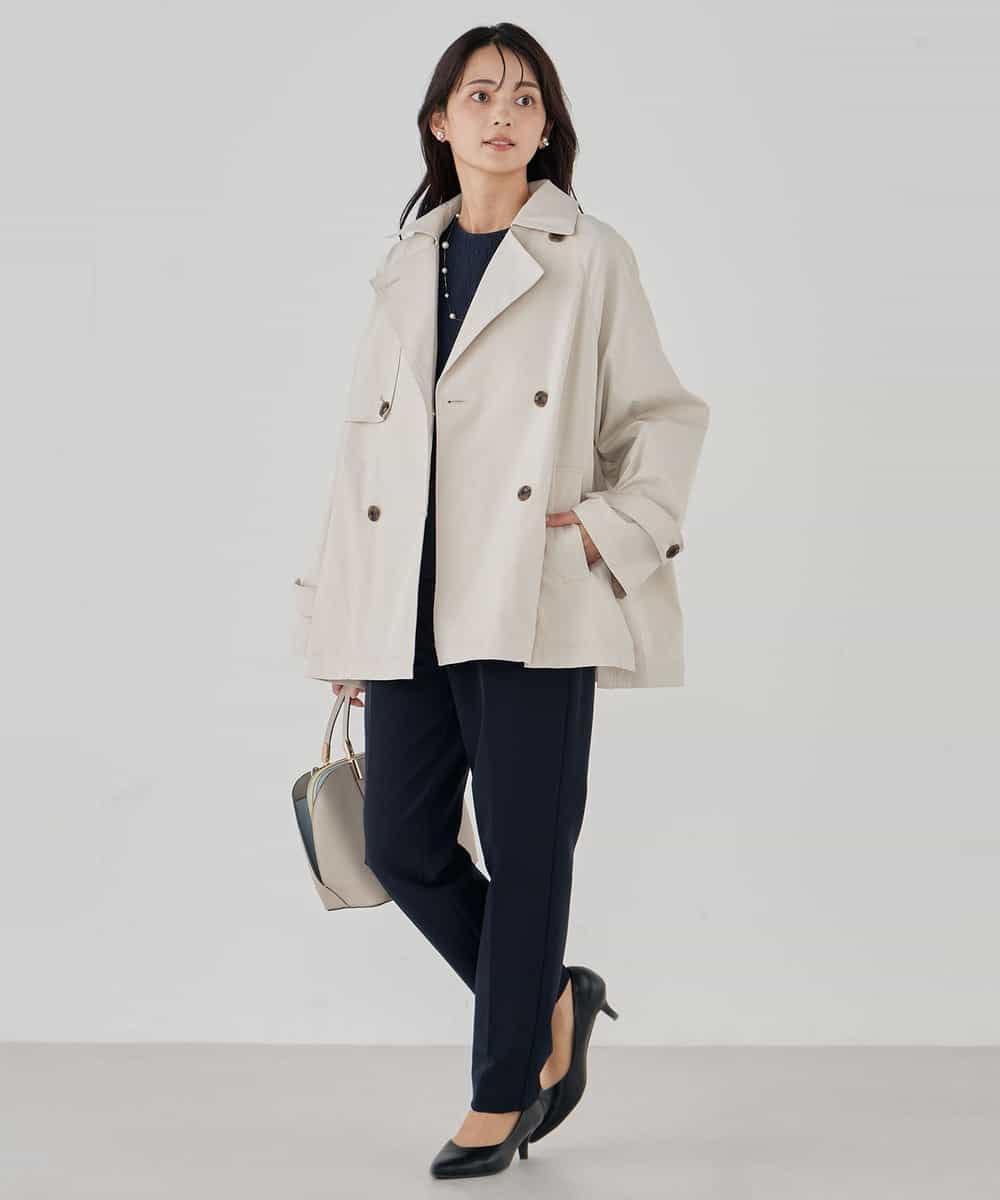 K2UDD02119 a.v.v(アー・ヴェ・ヴェ) ミドルトレンチコート アイボリー