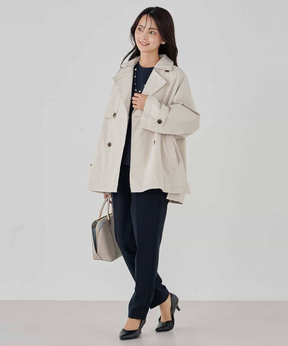 K2UDD02119 a.v.v(アー・ヴェ・ヴェ) ミドルトレンチコート アイボリー