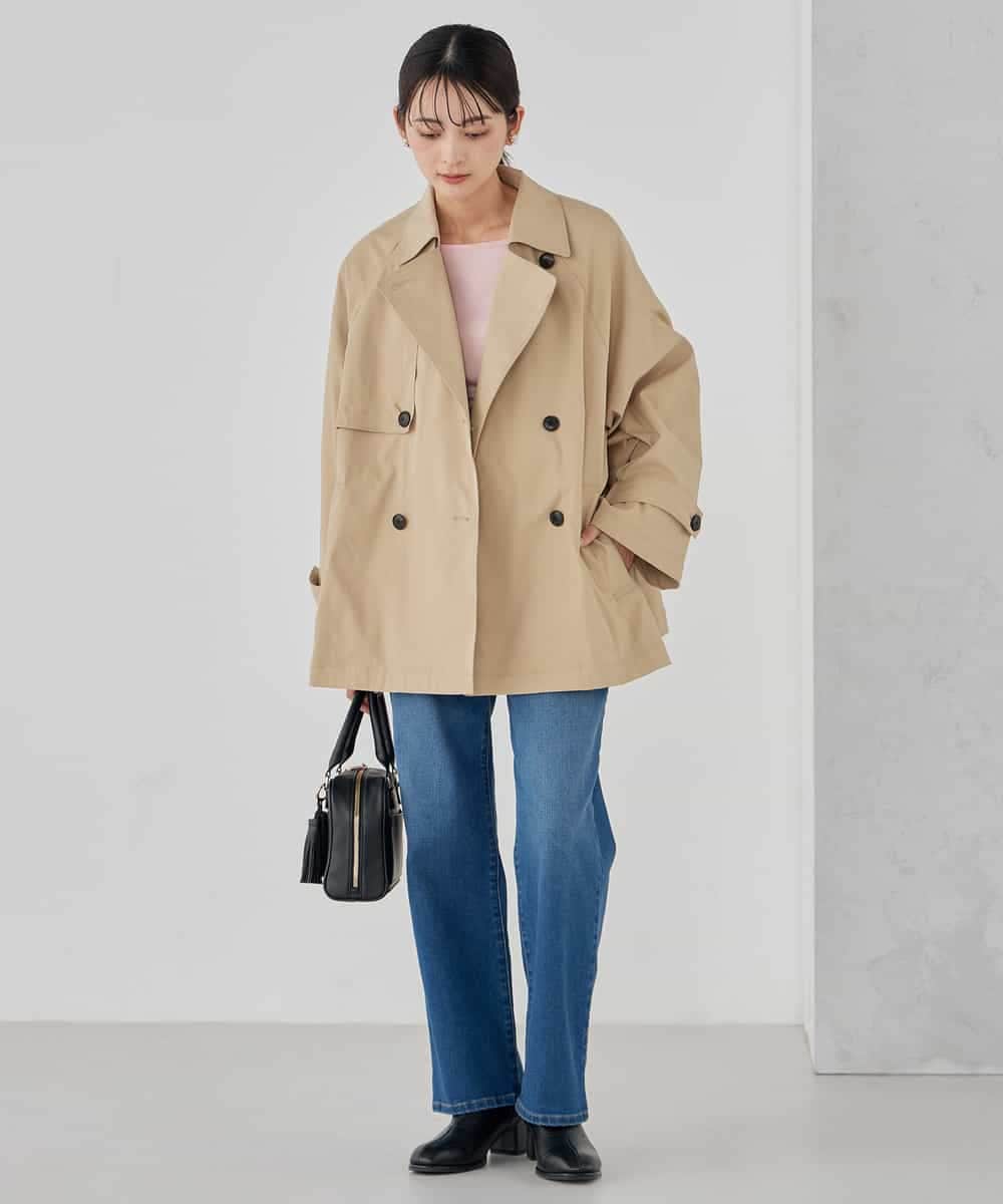 K2UDD02119 a.v.v(アー・ヴェ・ヴェ) ミドルトレンチコート アイボリー