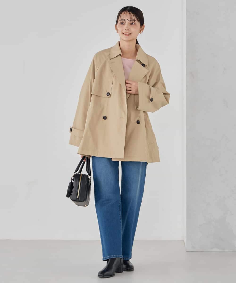 K2UDD02119 a.v.v(アー・ヴェ・ヴェ) ミドルトレンチコート アイボリー