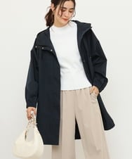 K2UDS04119 a.v.v(アー・ヴェ・ヴェ) 【微撥水】配色フーデッドモッズコート ネイビー