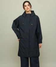 K2UDS04119 a.v.v(アー・ヴェ・ヴェ) 【微撥水】配色フーデッドモッズコート ネイビー