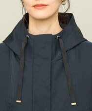 K2UDS04119 a.v.v(アー・ヴェ・ヴェ) 【微撥水】配色フーデッドモッズコート ネイビー