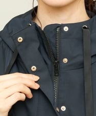 K2UDS04119 a.v.v(アー・ヴェ・ヴェ) 【微撥水】配色フーデッドモッズコート ネイビー