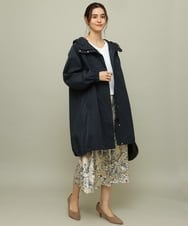 K2UDS04119 a.v.v(アー・ヴェ・ヴェ) 【微撥水】配色フーデッドモッズコート ネイビー