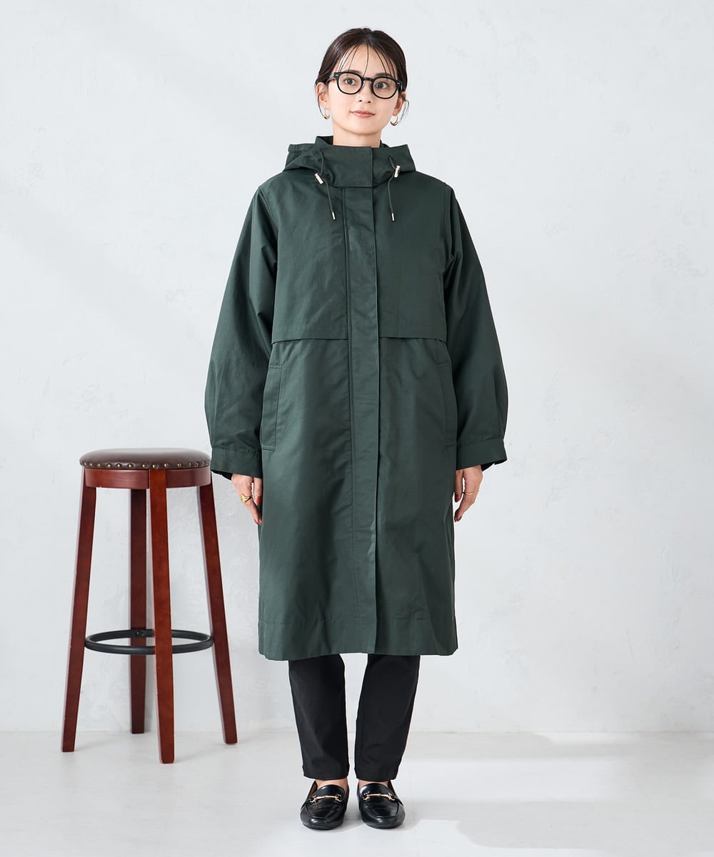 K2UKA12159 a.v.v(アー・ヴェ・ヴェ) ライナー付きモッズコート グリーン