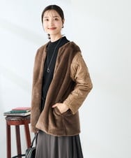 K2UKA12159 a.v.v(アー・ヴェ・ヴェ) ライナー付きモッズコート グリーン