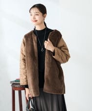 K2UKA12159 a.v.v(アー・ヴェ・ヴェ) ライナー付きモッズコート グリーン