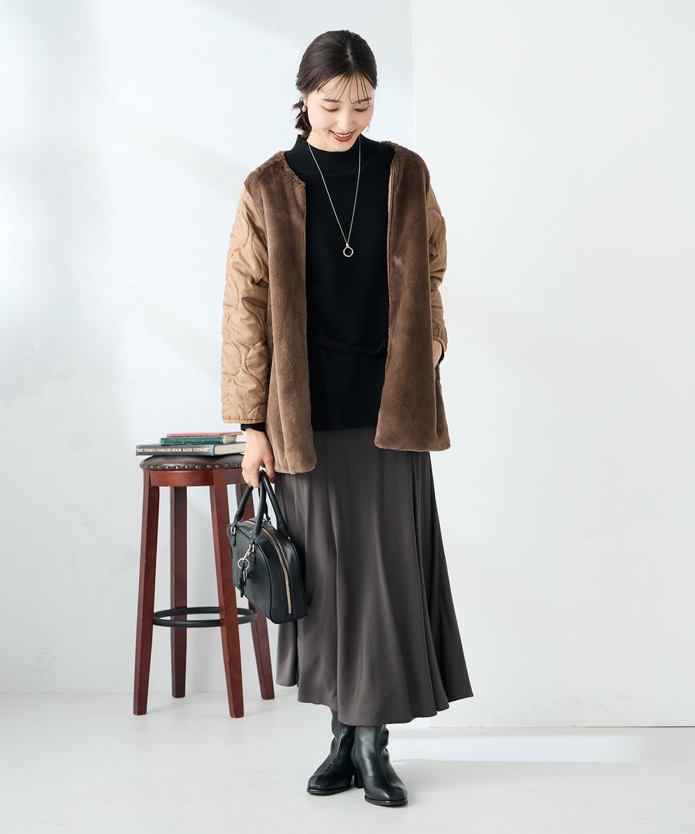 【極美品】アンタイトル モッズコート ロング ライナー付き フォックスファー ライナー付きモッズコート(モッズコート) | a.v.v(アー・ヴェ
