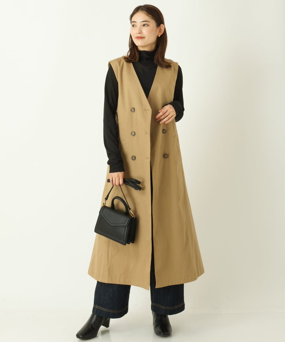 K2UKP15209 a.v.v(アー・ヴェ・ヴェ) マルチウェイトレンチコート ベージュ