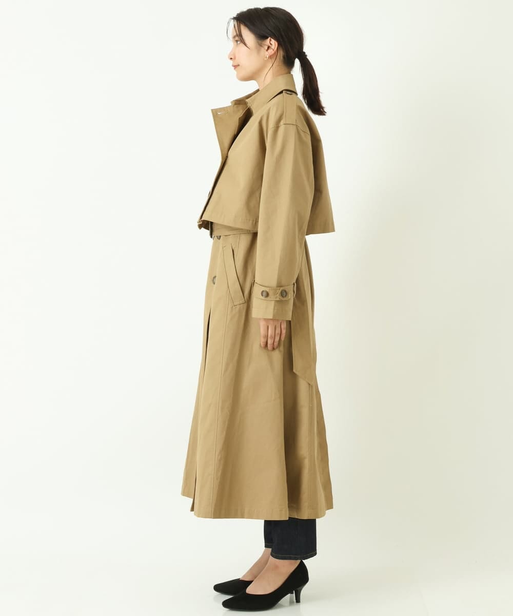 K2UKP15209 a.v.v(アー・ヴェ・ヴェ) マルチウェイトレンチコート ベージュ