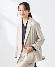 K3BFD25049 a.v.v Elmi(アー・ヴェ・ヴェ) 【低身長サイズ】フリルVネックドット柄ブラウス ホワイト