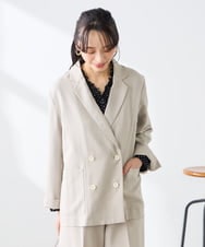 K3BFD25049 a.v.v Elmi(アー・ヴェ・ヴェ) 【低身長サイズ】フリルVネックドット柄ブラウス ホワイト