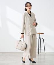 K3BFD25049 a.v.v Elmi(アー・ヴェ・ヴェ) 【低身長サイズ】フリルVネックドット柄ブラウス ホワイト