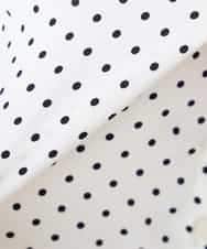 K3BFD25049 a.v.v Elmi(アー・ヴェ・ヴェ) 【低身長サイズ】フリルVネックドット柄ブラウス ホワイト