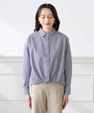 K3BFD28049 a.v.v Elmi(アー・ヴェ・ヴェ) 【低身長サイズ】ストライプ柄クロップドシャツ ピンク