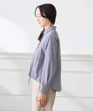 K3BFD28049 a.v.v Elmi(アー・ヴェ・ヴェ) 【低身長サイズ】ストライプ柄クロップドシャツ ピンク