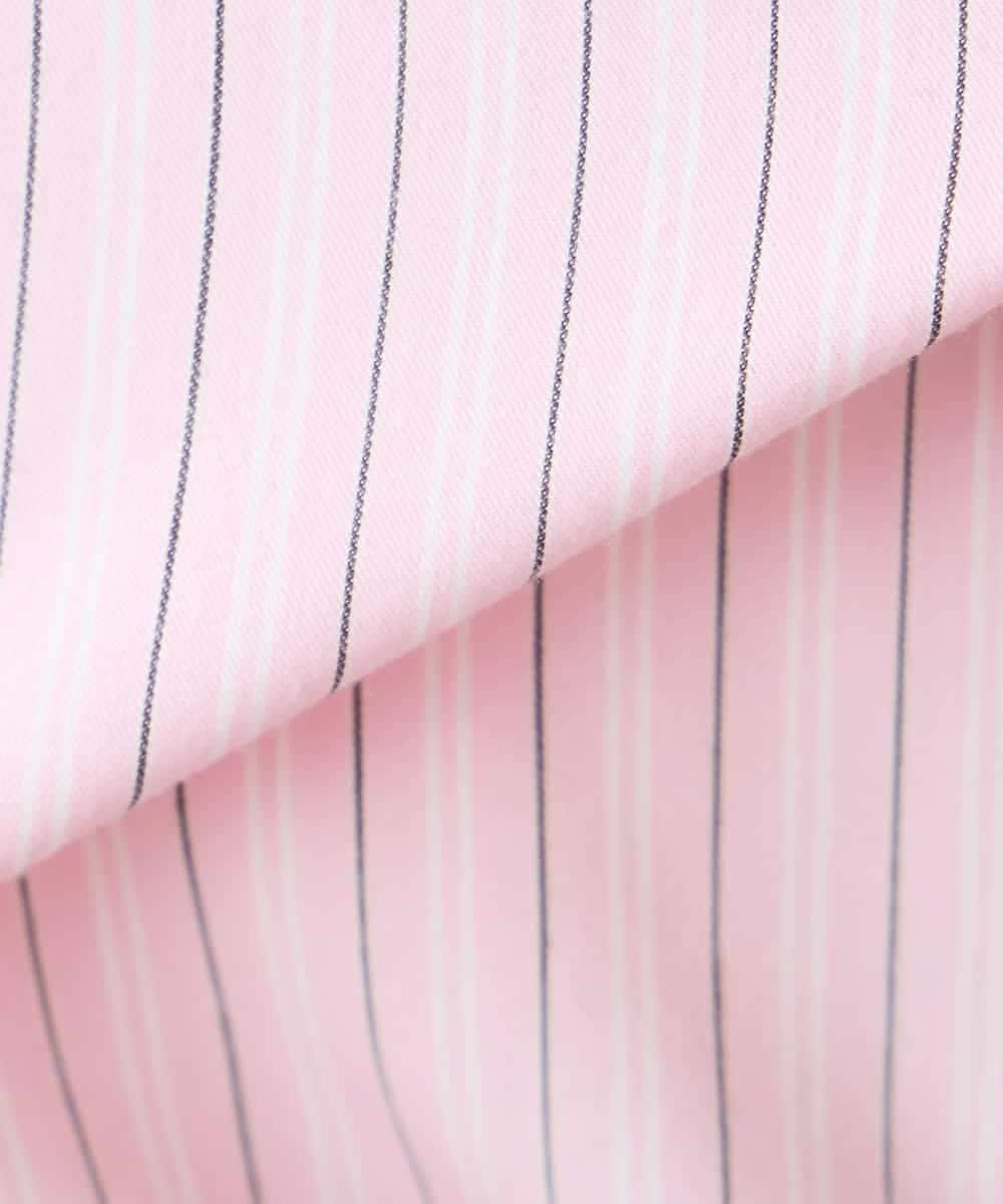 K3BFD28049 a.v.v Elmi(アー・ヴェ・ヴェ) 【低身長サイズ】ストライプ柄クロップドシャツ ピンク