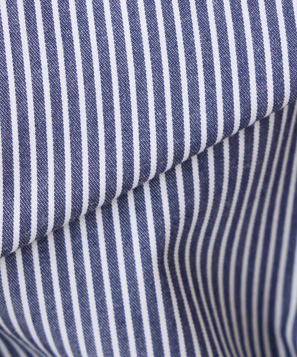 K3BFD28049 a.v.v Elmi(アー・ヴェ・ヴェ) 【低身長サイズ】ストライプ柄クロップドシャツ ピンク