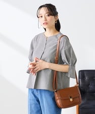 K3BGD08044 a.v.v Elmi(アー・ヴェ・ヴェ) 【低身長サイズ】ソフトサッカースキッパーブラウス ライトブルー