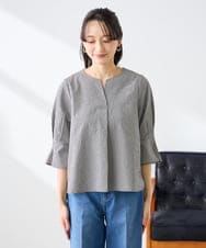 K3BGD08044 a.v.v Elmi(アー・ヴェ・ヴェ) 【低身長サイズ】ソフトサッカースキッパーブラウス ライトブルー