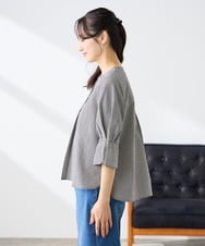 K3BGD08044 a.v.v Elmi(アー・ヴェ・ヴェ) 【低身長サイズ】ソフトサッカースキッパーブラウス ライトブルー