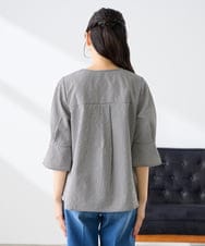 K3BGD08044 a.v.v Elmi(アー・ヴェ・ヴェ) 【低身長サイズ】ソフトサッカースキッパーブラウス ライトブルー