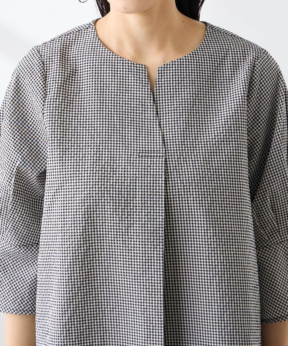 K3BGD08044 a.v.v Elmi(アー・ヴェ・ヴェ) 【低身長サイズ】ソフトサッカースキッパーブラウス ライトブルー