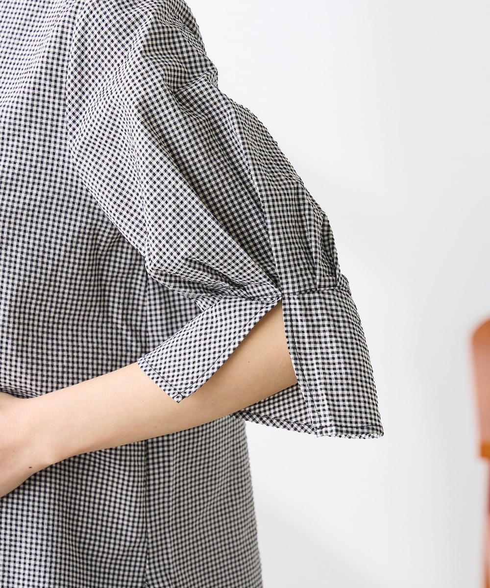 K3BGD08044 a.v.v Elmi(アー・ヴェ・ヴェ) 【低身長サイズ】ソフトサッカースキッパーブラウス ライトブルー