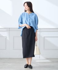 K3BGD08044 a.v.v Elmi(アー・ヴェ・ヴェ) 【低身長サイズ】ソフトサッカースキッパーブラウス ライトブルー