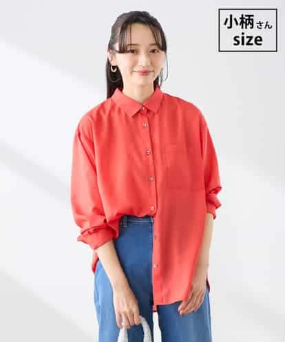 K3BGD15044 a.v.v Elmi 【低身長サイズ】バックタックシアーシャツ【接触冷感/イージーケア】