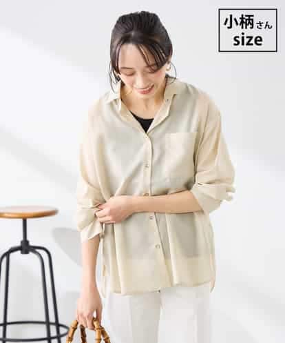 K3BGD15044 a.v.v Elmi 【低身長サイズ】バックタックシアーシャツ【接触冷感/イージーケア】