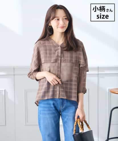 K3BGD31049 a.v.v Elmi 【低身長サイズ】ケープ風シアーブラウス