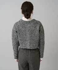 K3CBD16079 a.v.v Elmi(アー・ヴェ・ヴェ) 【低身長サイズ】ラメツィードニットジャケット ブラック系