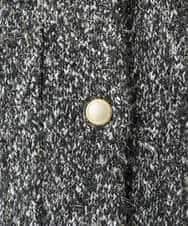 K3CBD16079 a.v.v Elmi(アー・ヴェ・ヴェ) 【低身長サイズ】ラメツィードニットジャケット ブラック系