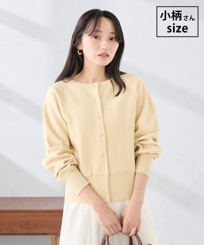 K3CBD20049 a.v.v Elmi 【低身長サイズ/2WAY】クルーネッククロップドカーディガン