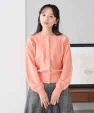 K3CBD20049 a.v.v Elmi(アー・ヴェ・ヴェ) 【低身長サイズ/2WAY】クルーネッククロップドカーディガン オレンジ