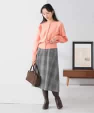 K3CBD20049 a.v.v Elmi(アー・ヴェ・ヴェ) 【低身長サイズ/2WAY】クルーネッククロップドカーディガン オレンジ