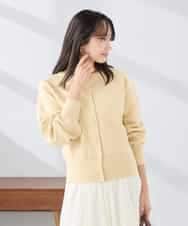 K3CBD20049 a.v.v Elmi(アー・ヴェ・ヴェ) 【低身長サイズ/2WAY】クルーネッククロップドカーディガン オレンジ