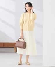 K3CBD20049 a.v.v Elmi(アー・ヴェ・ヴェ) 【低身長サイズ/2WAY】クルーネッククロップドカーディガン オレンジ