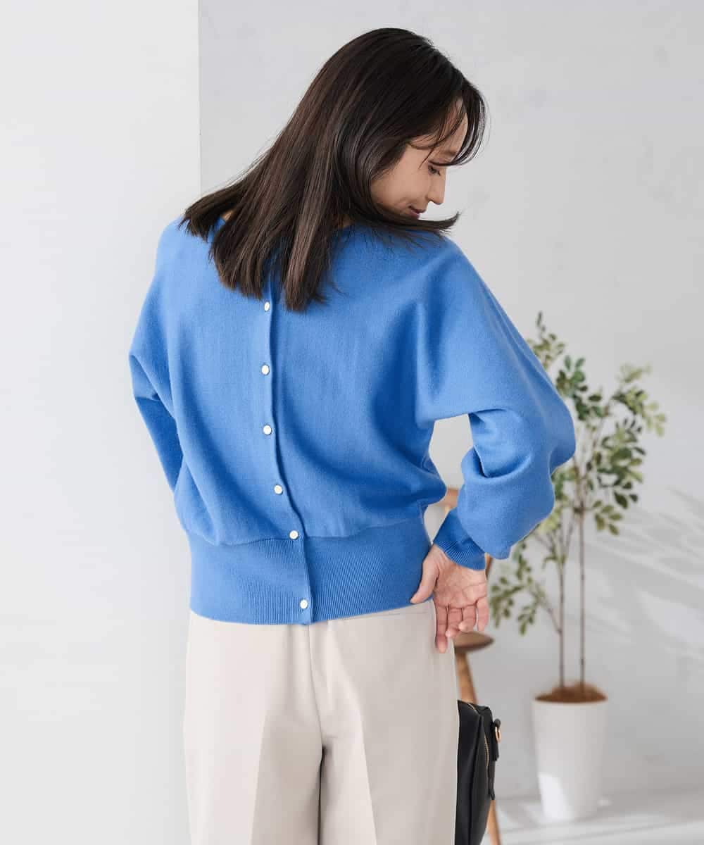 K3CBD20049 a.v.v Elmi(アー・ヴェ・ヴェ) 【低身長サイズ/2WAY】クルーネッククロップドカーディガン オレンジ