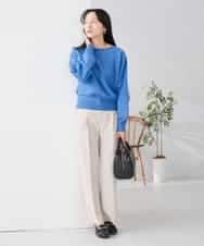 K3CBD20049 a.v.v Elmi(アー・ヴェ・ヴェ) 【低身長サイズ/2WAY】クルーネッククロップドカーディガン オレンジ