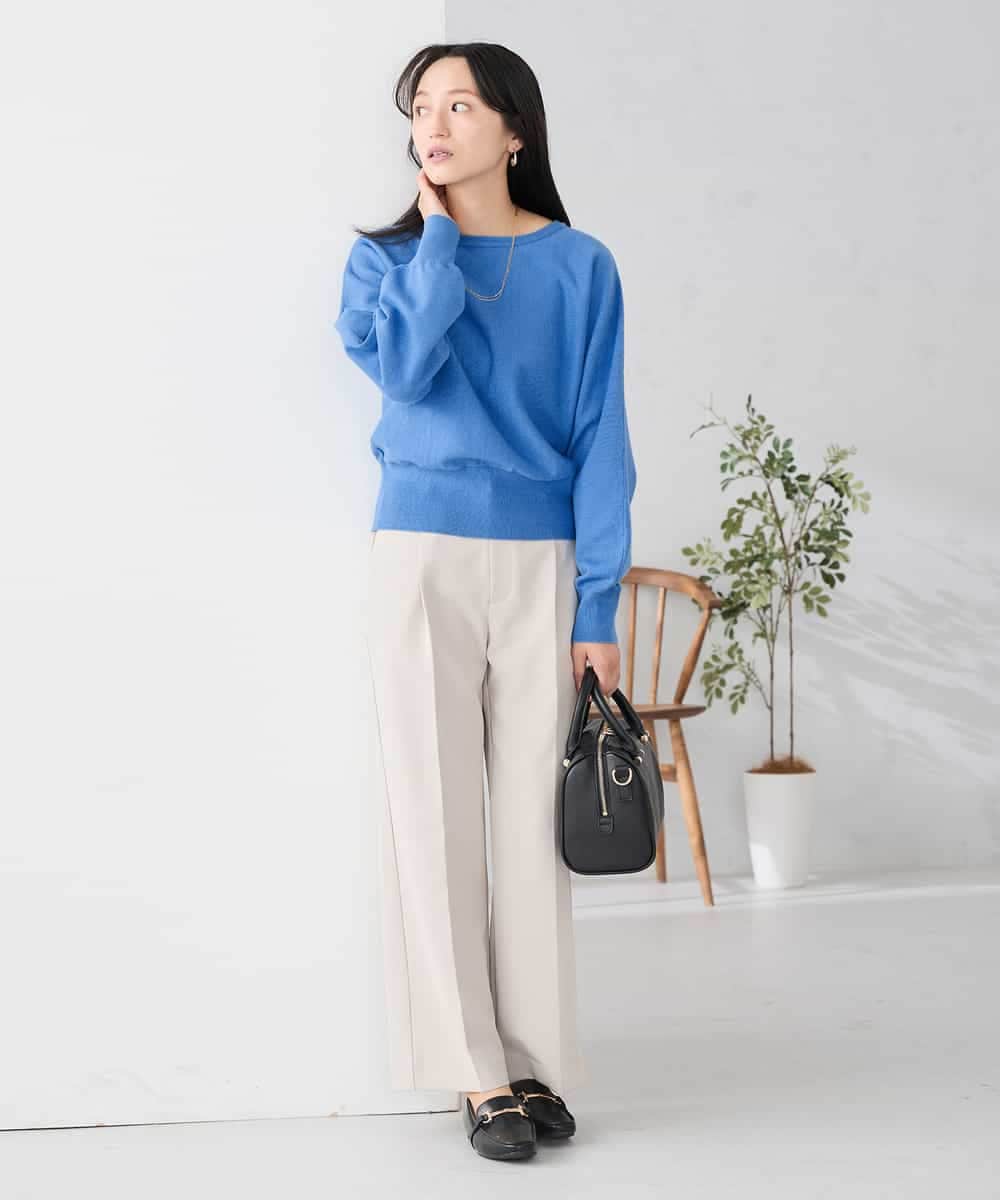 K3CBD20049 a.v.v Elmi(アー・ヴェ・ヴェ) 【低身長サイズ/2WAY】クルーネッククロップドカーディガン オレンジ