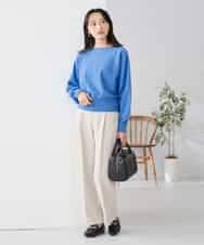 K3CBD20049 a.v.v Elmi(アー・ヴェ・ヴェ) 【低身長サイズ/2WAY】クルーネッククロップドカーディガン オレンジ