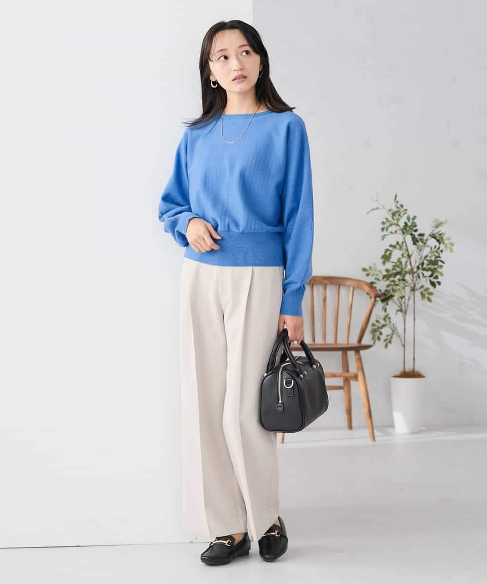 K3CBD20049 a.v.v Elmi(アー・ヴェ・ヴェ) 【低身長サイズ/2WAY】クルーネッククロップドカーディガン オレンジ