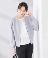 K3CBD20049 a.v.v Elmi(アー・ヴェ・ヴェ) 【低身長サイズ/2WAY】クルーネッククロップドカーディガン オレンジ