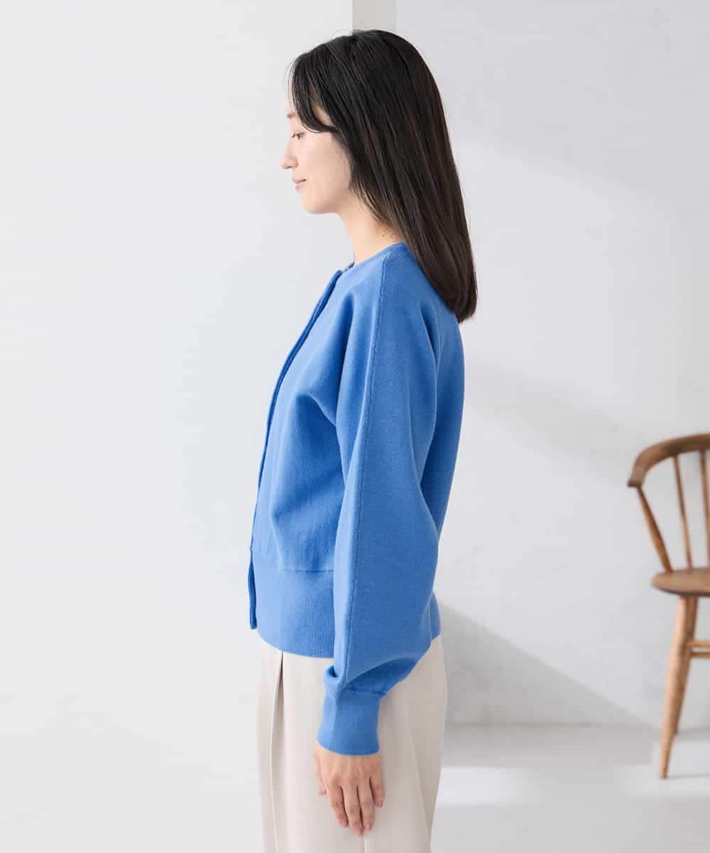 K3CBD20049 a.v.v Elmi(アー・ヴェ・ヴェ) 【低身長サイズ/2WAY】クルーネッククロップドカーディガン オレンジ