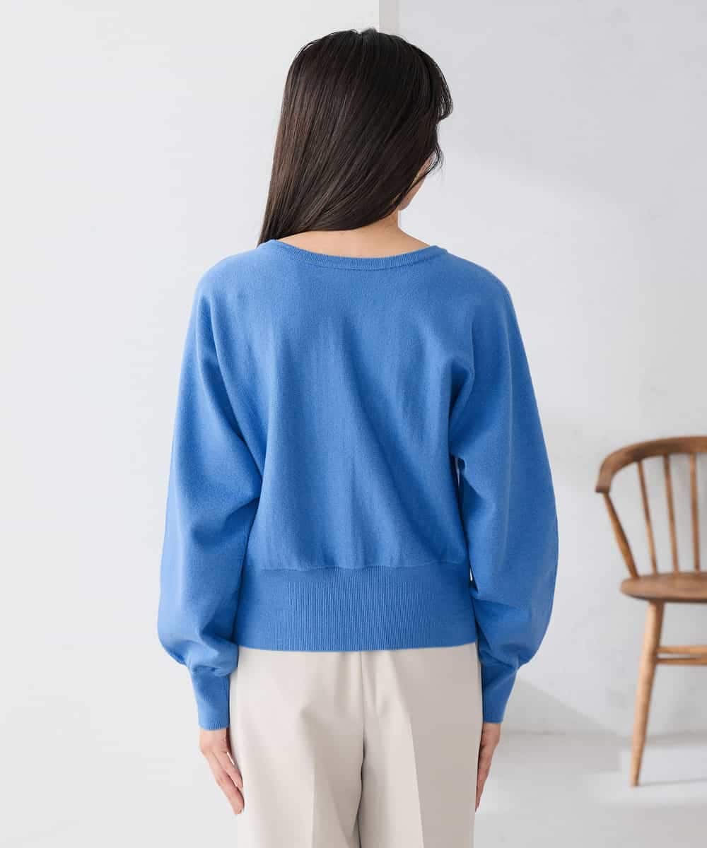 K3CBD20049 a.v.v Elmi(アー・ヴェ・ヴェ) 【低身長サイズ/2WAY】クルーネッククロップドカーディガン オレンジ