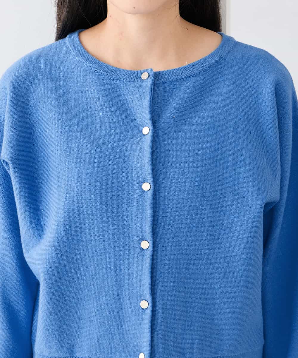 K3CBD20049 a.v.v Elmi(アー・ヴェ・ヴェ) 【低身長サイズ/2WAY】クルーネッククロップドカーディガン オレンジ