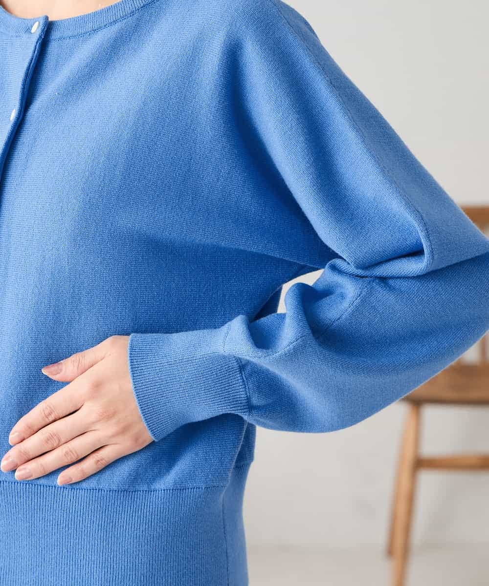 K3CBD20049 a.v.v Elmi(アー・ヴェ・ヴェ) 【低身長サイズ/2WAY】クルーネッククロップドカーディガン オレンジ